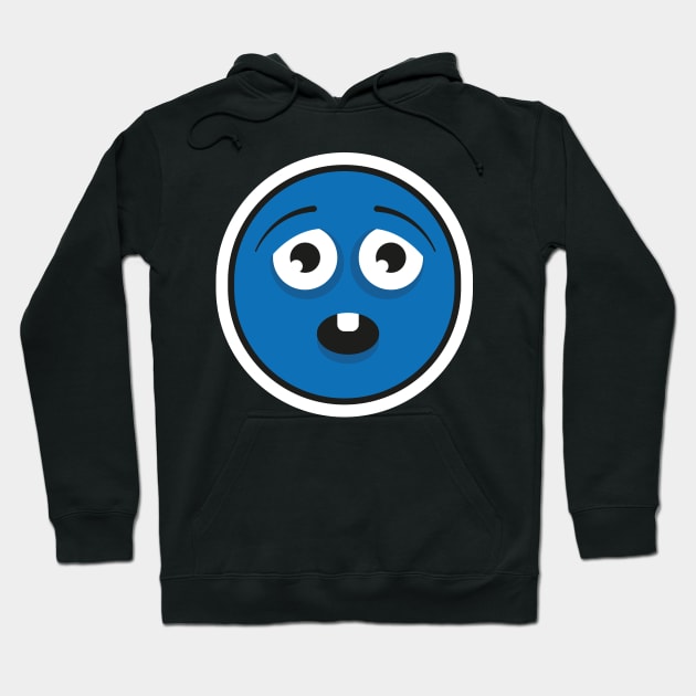 surprised blue monster emoji Hoodie by Bubsart78